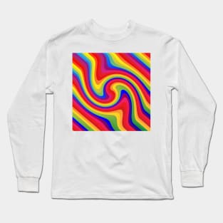 Melted Crayons Rainbow Long Sleeve T-Shirt